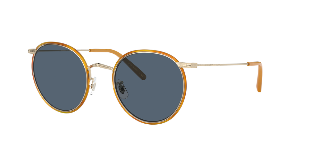 Oliver Peoples Casson with Soft Gold-Amber frame and Blue lenses - Image 1