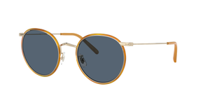 Oliver Peoples Casson with Soft Gold-Amber frame and Blue lenses - Image 1