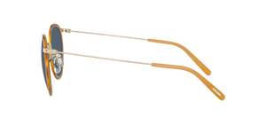 Sie Oliver Peoples Casson mit Weichgold-Bernstein Gestell und Blau Gläsern - Das Bild 3