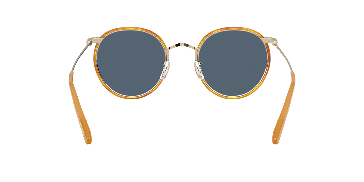 Oliver Peoples Casson con montura Oro Suave-Ámbar y lentes Azul - Imagen Plaquetas nasales