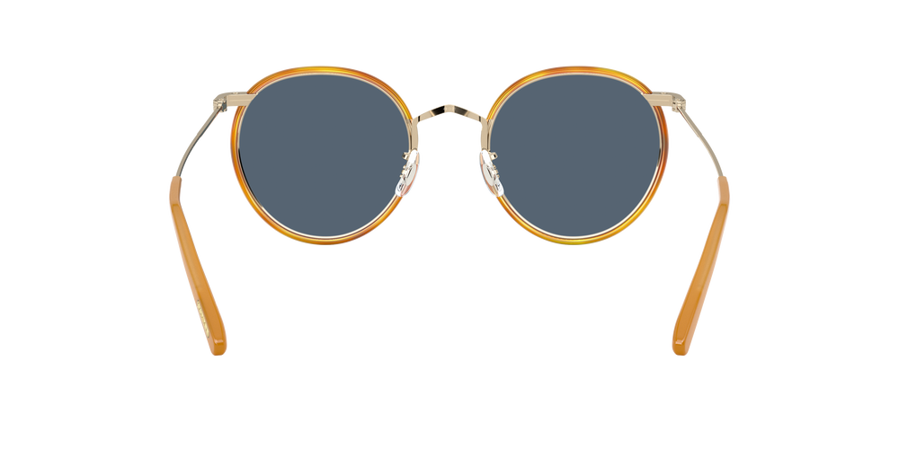 Sie Oliver Peoples Casson mit Weichgold-Bernstein Gestell und Blau Gläsern - Das Bild 4