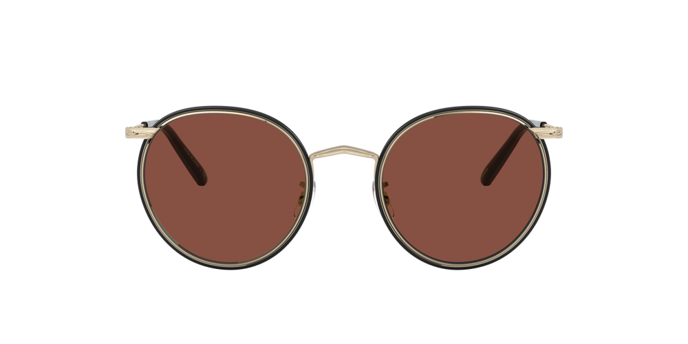Oliver Peoples Casson avec une monture Or pâle-Noir et des verres Brun - image 2