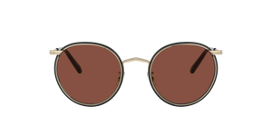 Oliver Peoples Casson avec une monture Or pâle-Noir et des verres Brun - image 2