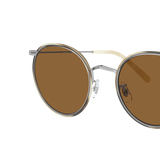 Sie Oliver Peoples Casson mit Silber-Beige Horn Gestell und Braun Gläsern - Variant