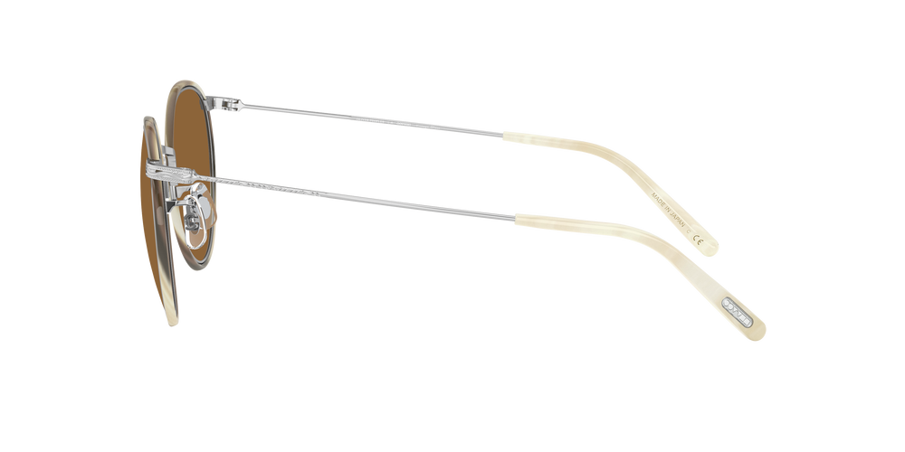 Sie Oliver Peoples Casson mit Silber-Beige Horn Gestell und Braun Gläsern - Das Bild 3
