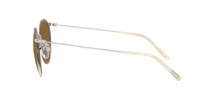 Sie Oliver Peoples Casson mit Silber-Beige Horn Gestell und Braun Gläsern - Das Bild 3