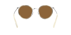 Sie Oliver Peoples Casson mit Silber-Beige Horn Gestell und Braun Gläsern - Das Bild 4