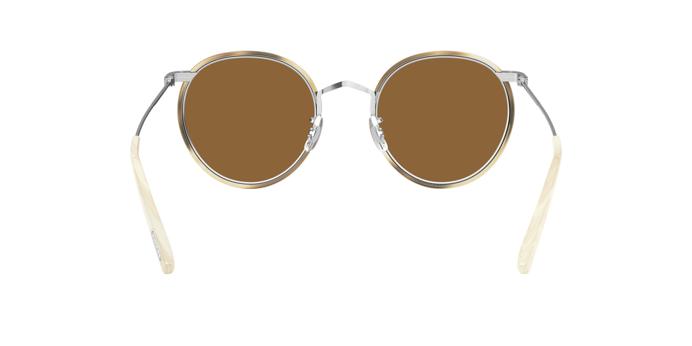 Sie Oliver Peoples Casson mit Silber-Beige Horn Gestell und Braun Gläsern - Das Bild 4