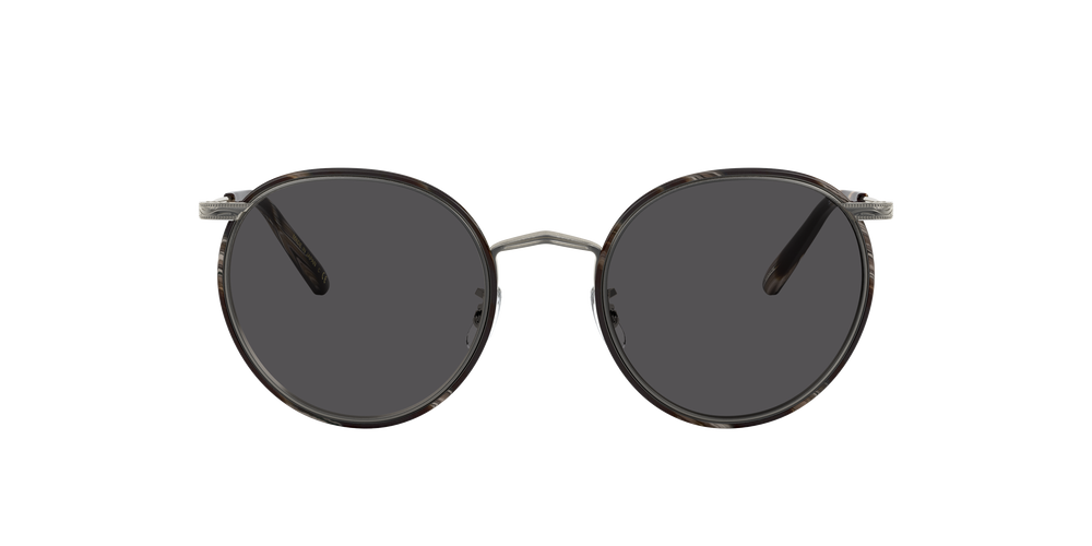 Oliver Peoples Casson avec une monture Étain-Corne noire et des verres Gris - L'image 2