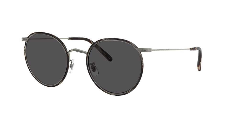 Sie Oliver Peoples Casson mit Zinn-Schwarz Horn Gestell und Grau Gläsern - Das Bild 5