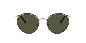 Oliver Peoples Casson with Antique Gold-Dark Mahogany frame and Green lenses - image 2