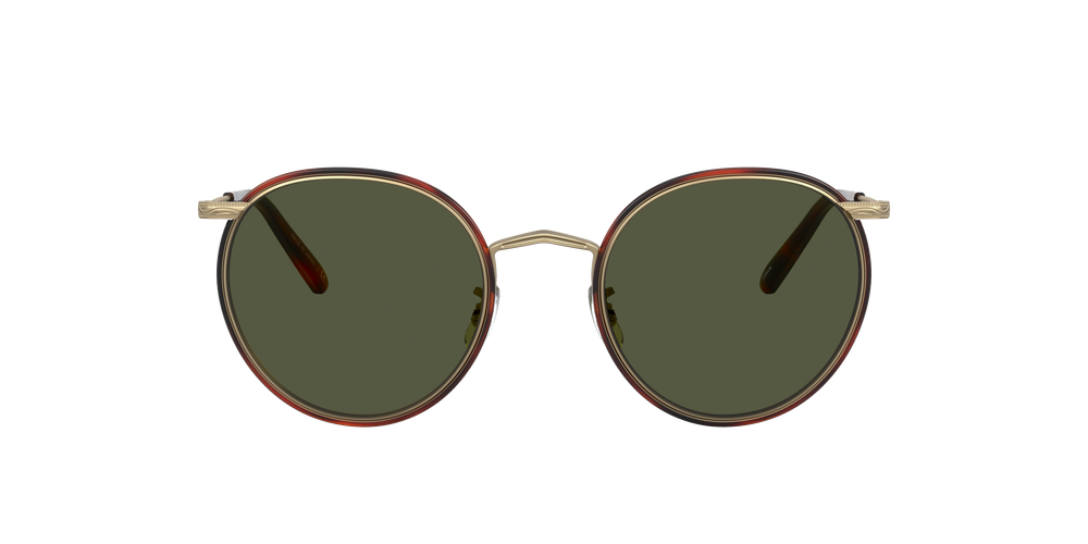 Sie Oliver Peoples Casson mit Antikgold-Mahogani dunkel Gestell und Grün Gläsern - Das Bild 2