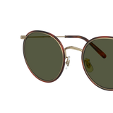 Oliver Peoples Casson with Antique Gold-Dark Mahogany frame and Green lenses - Variant