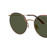 Oliver Peoples Casson with Antique Gold-Dark Mahogany frame and Green lenses - Variant