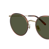 Sie Oliver Peoples Casson mit Antikgold-Mahogani dunkel Gestell und Grün Gläsern - Variant
