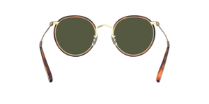 Sie Oliver Peoples Casson mit Antikgold-Mahogani dunkel Gestell und Grün Gläsern - Das Bild 4