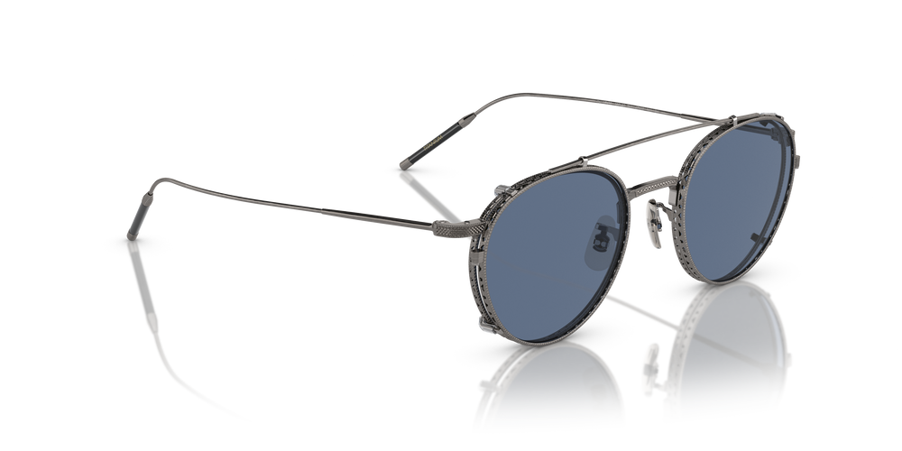 Oliver Peoples TK-1 Clip with Pewter frame and Blue lenses
