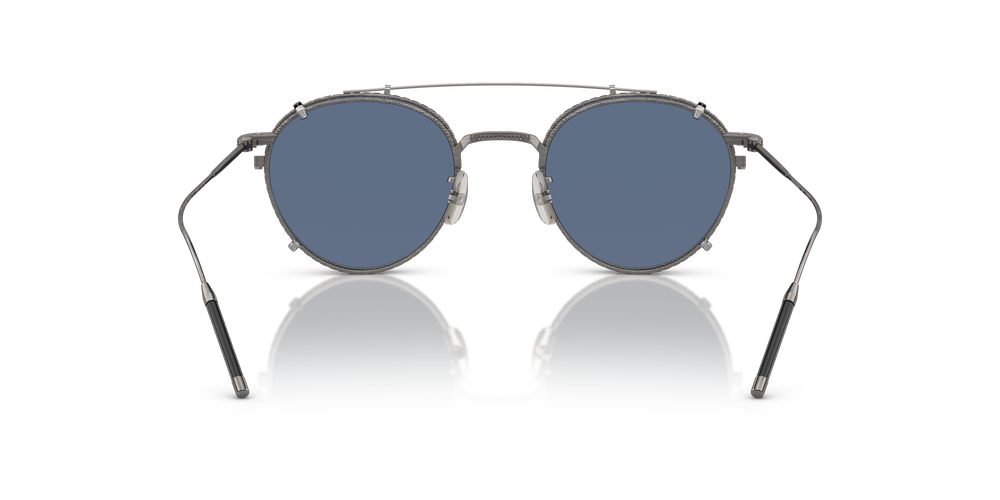 Oliver Peoples TK-1 Clip with Pewter frame and Blue lenses