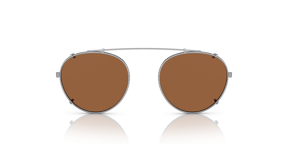 Oliver Peoples TK-1 Clip con montura Plata Cepillado y lentes Naranja - El 2