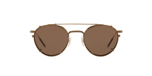 Oliver Peoples TK-1 Clip with Antique Gold frame and Brown lenses - image 2