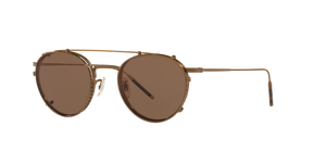 Oliver Peoples TK-1 Clip con montatura Oro Antico e lenti  Marrone - immagine 2