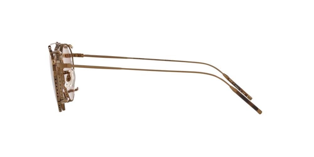 Oliver Peoples TK-1 Clip con montatura Oro Antico e lenti  Marrone - immagine 3