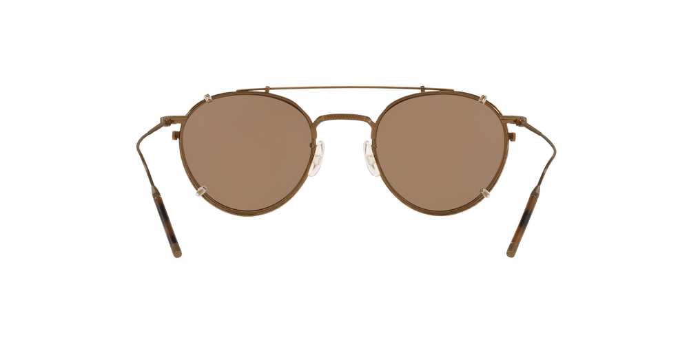 Oliver Peoples TK-1 Clip with Antique Gold frame and Brown lenses - image 4