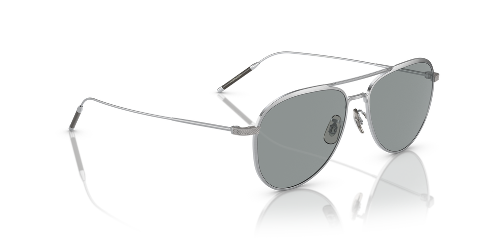 Oliver Peoples TK-3 with Brushed Silver frame and Blue lenses - Image 3