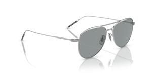 Oliver Peoples TK-3 with Brushed Silver frame and Blue lenses - image 3
