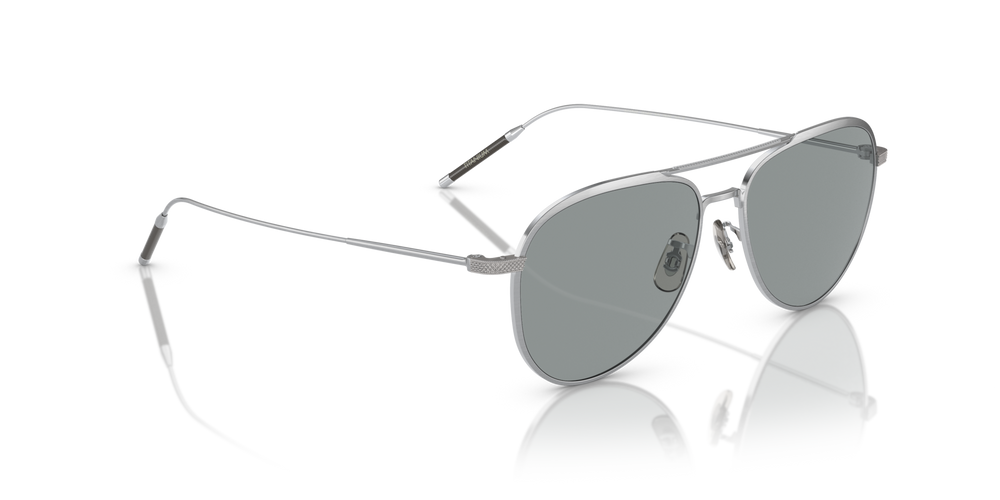 Oliver Peoples TK-3 with Brushed Silver frame and Blue lenses - image 3