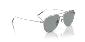 Oliver Peoples TK-3 with Brushed Silver frame and Blue lenses - image 3