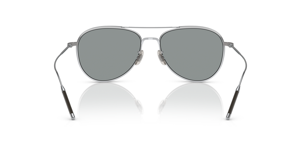 Oliver Peoples TK-3 with Brushed Silver frame and Blue lenses - Image 5