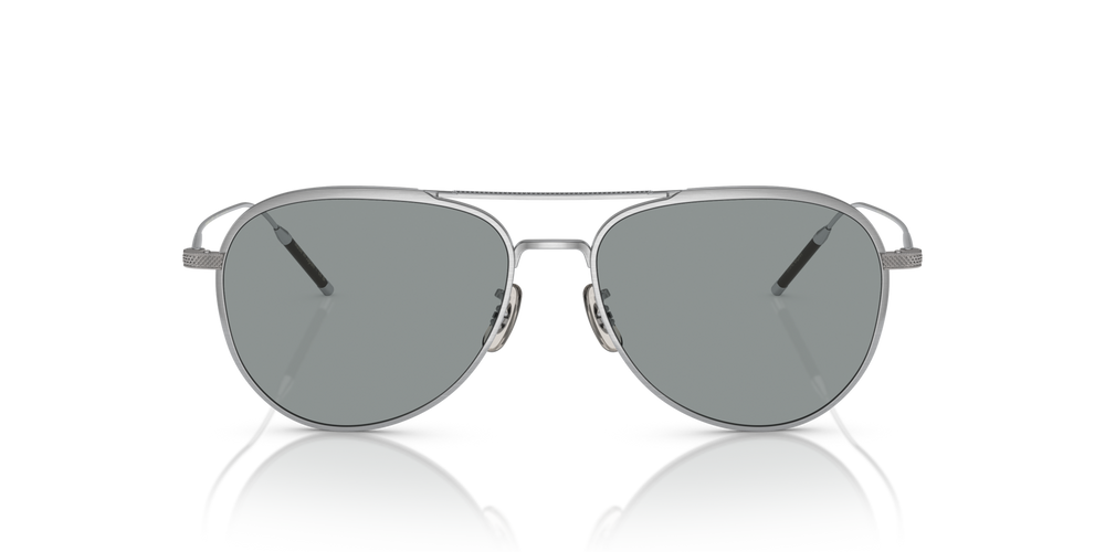 Oliver Peoples TK-3 with Brushed Silver frame and Blue lenses - image 2