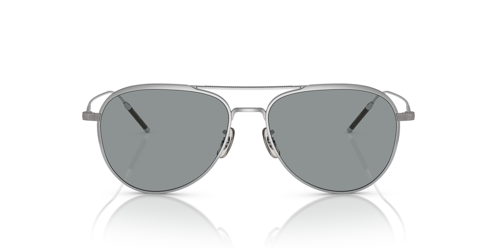 Oliver Peoples TK-3 with Brushed Silver frame and Blue lenses - Image 2