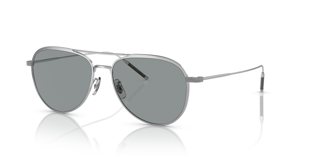 Oliver Peoples TK-3 with Brushed Silver frame and Blue lenses - image 1