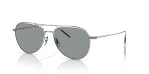 Oliver Peoples TK-3 with Brushed Silver frame and Blue lenses - image 1