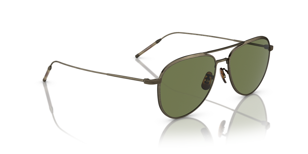 Oliver Peoples TK-3 avec une monture Or patiné et des verres Vert - L'image 3