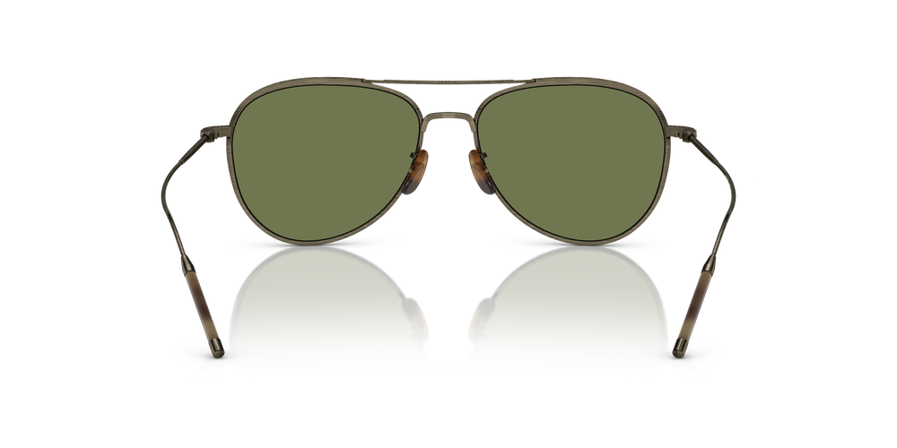Oliver Peoples TK-3 avec une monture Or patiné et des verres Vert - L'image 5