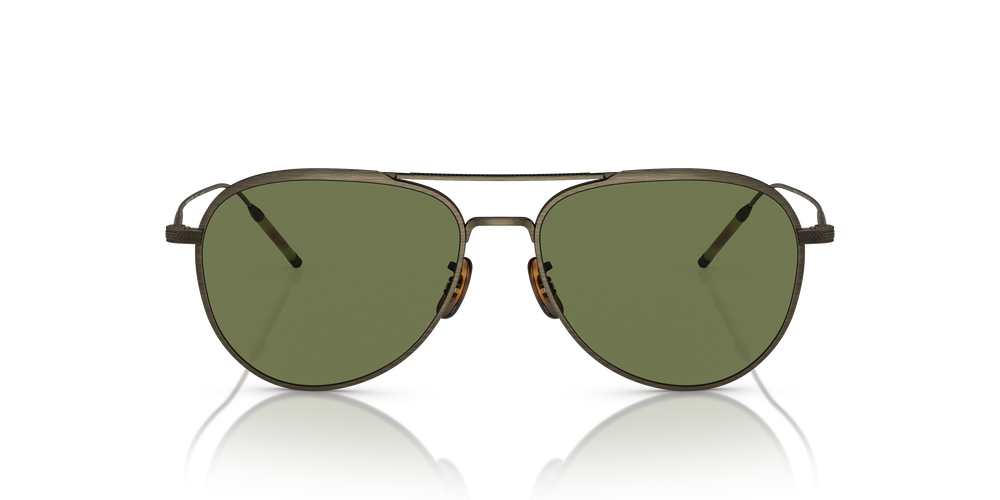 Oliver Peoples TK-3 avec une monture Or patiné et des verres Vert - L'image 2