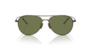 Oliver Peoples TK-3 avec une monture Or patiné et des verres Vert - L'image 2