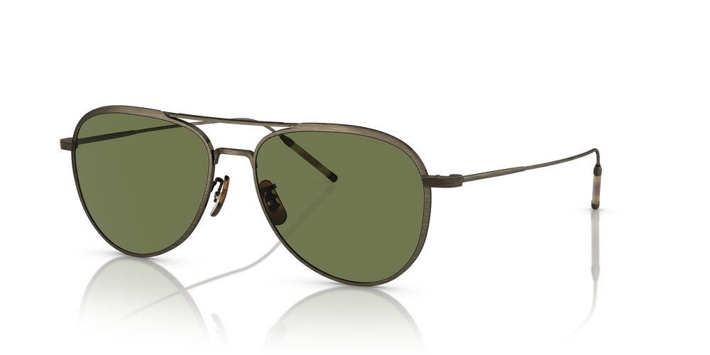 Oliver Peoples TK-3 with Brushed Silver frame and Ash Blue Wash