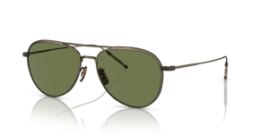 Oliver Peoples TK-3 con montura Oro Envejecido y lentes Verde - El 1