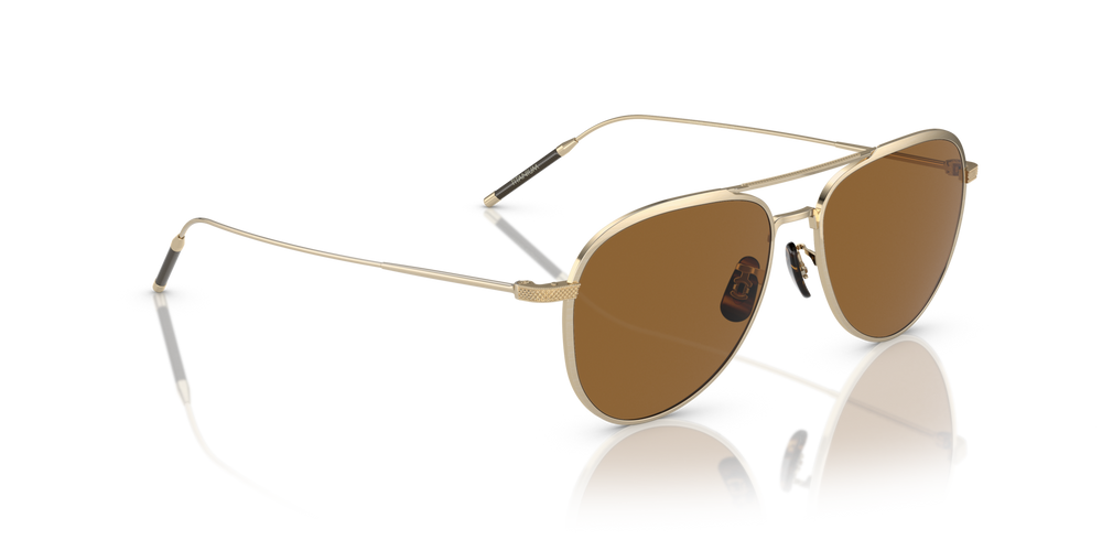 Oliver Peoples TK-3 with Brushed Gold frame and Brown lenses - image 3