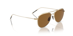 Oliver Peoples TK-3 with Brushed Gold frame and Brown lenses - image 3