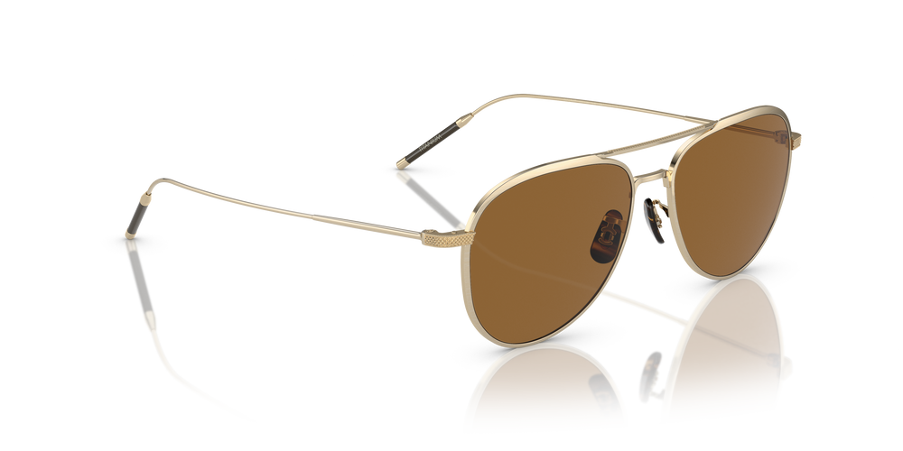 Oliver Peoples TK-3 with Brushed Gold frame and Brown lenses - Image 3