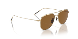 Oliver Peoples TK-3 with Brushed Gold frame and Brown lenses - Image 3