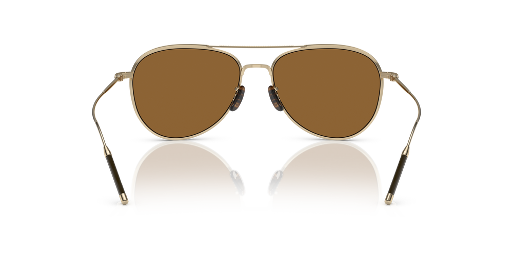 Oliver Peoples TK-3 with Brushed Gold frame and True Brown lenses
