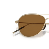 Oliver Peoples TK-3 with Brushed Gold frame and Brown lenses - Variant
