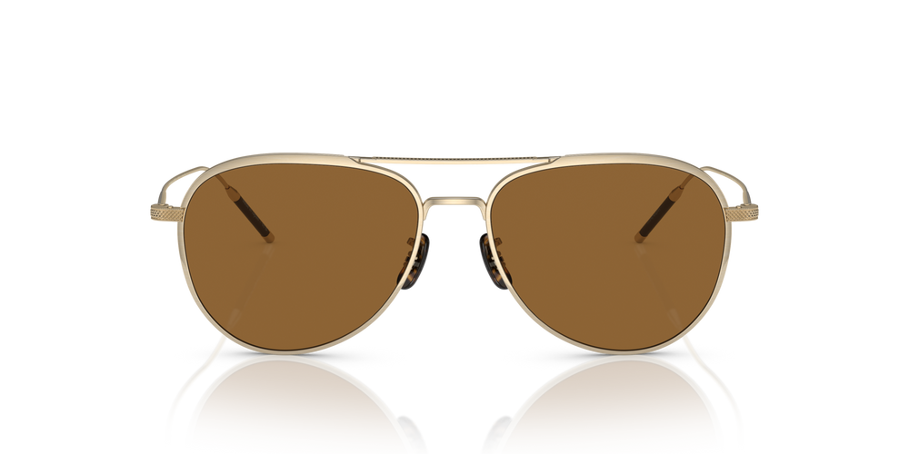 Oliver Peoples TK-3 with Brushed Gold frame and Brown lenses - image 2