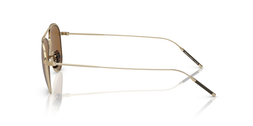 Oliver Peoples TK-3 with Brushed Gold frame and True Brown lenses